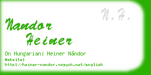 nandor heiner business card
